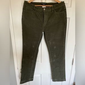 Vintage Parasuco boot cut dark green cords